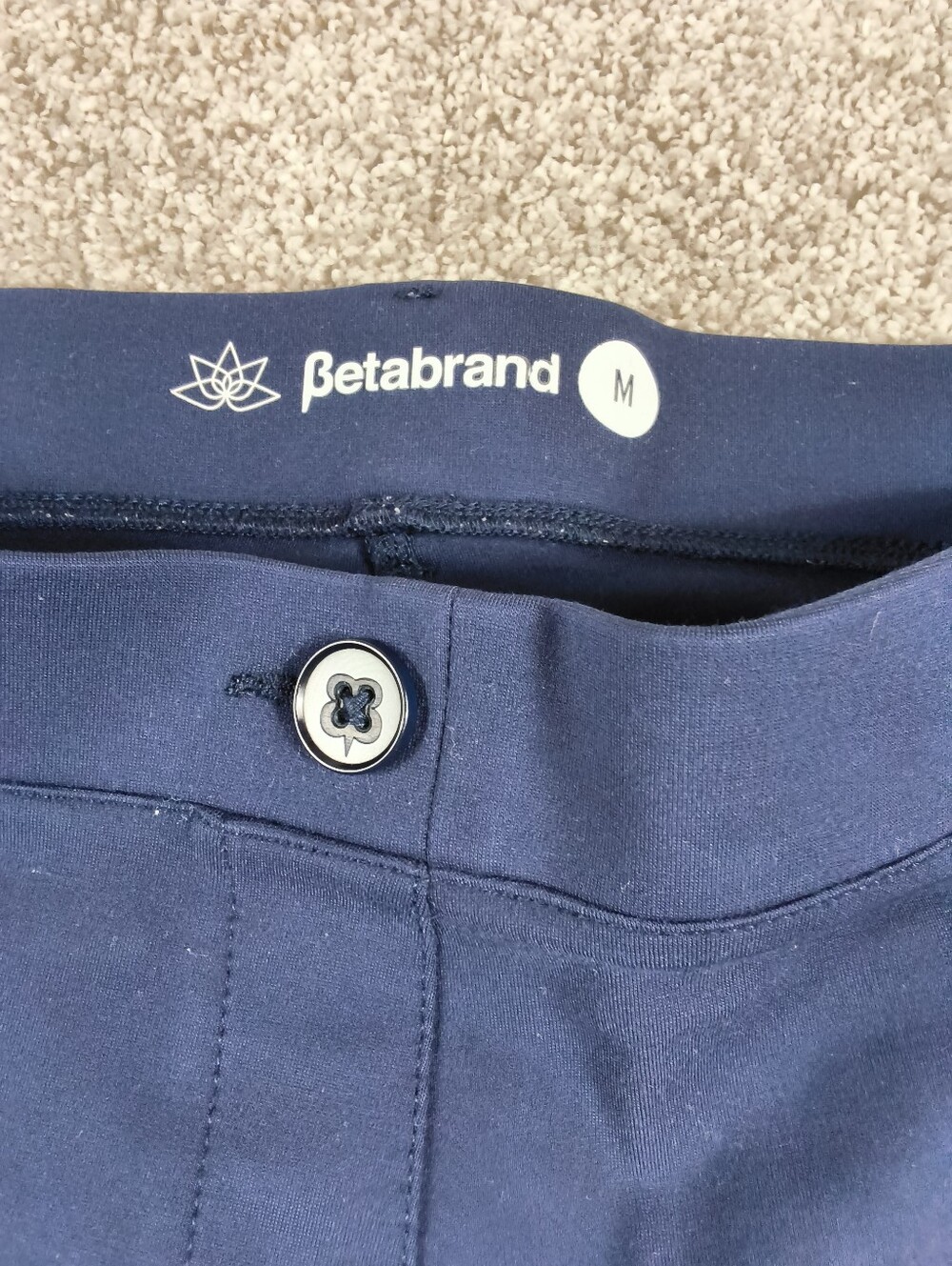 Betabrand size medium navy blue pull on pants - Picture 3 of 4